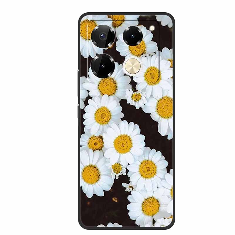 For Infinix Note 40 Pro 5G Case TPU Soft Silicone Cover Phone Cases for Infinix Note 40 40pro 4G Flowers Lovely Coque Fundas