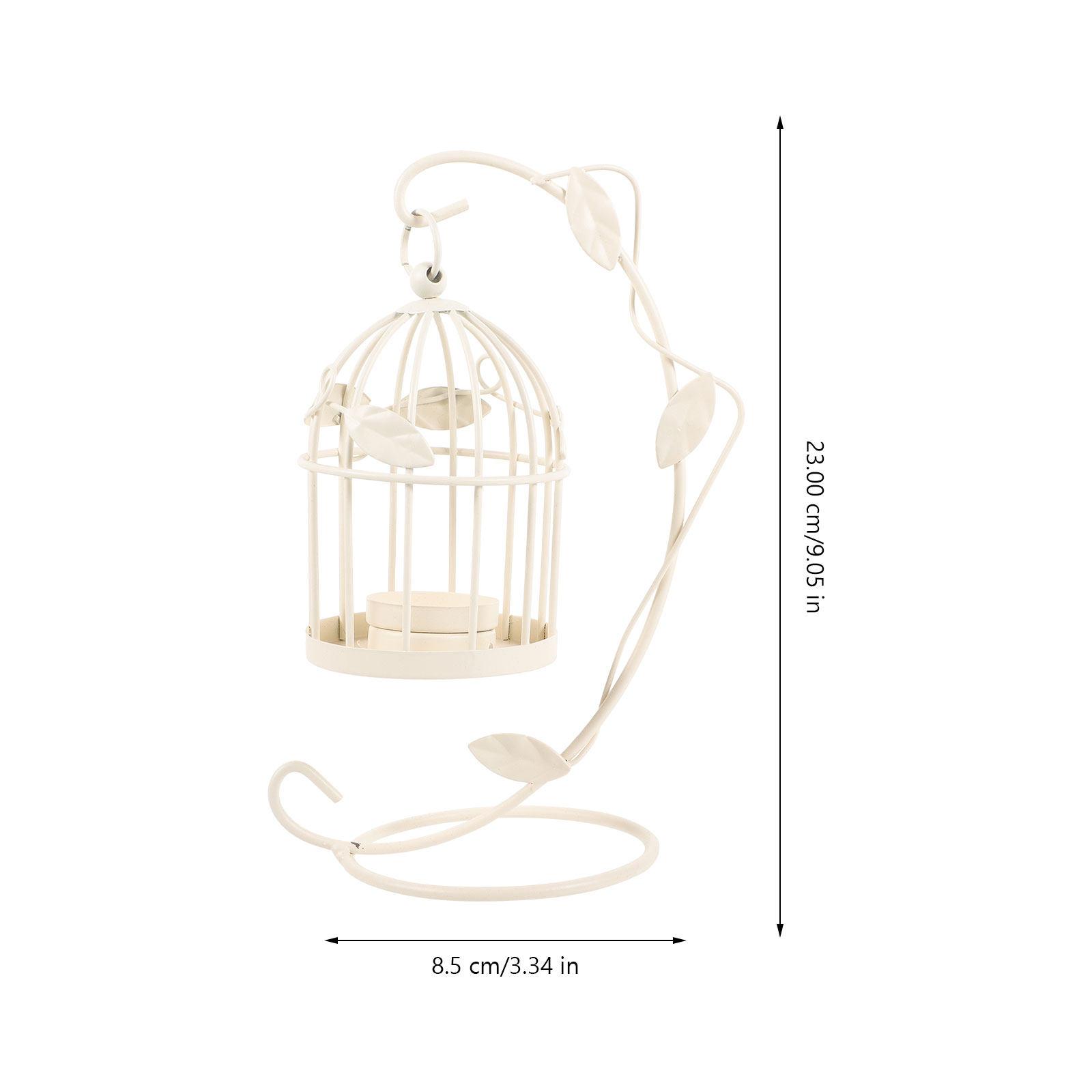

White Holder 13*8.5*8.5Cm Hard Wire Cage For Indoor Outdoor Wedding Party Hanging Table Decoration Vintage белый