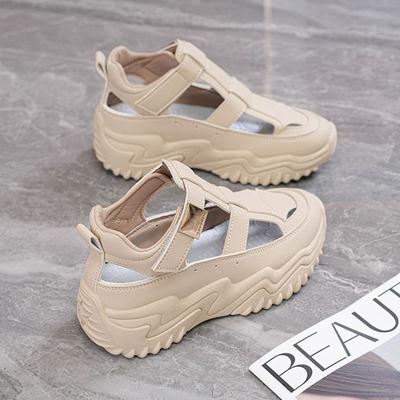 Summer New Platform Dad Shoes Women's Shoes Mesh Shoes Casual Breathable Thin Roman Sandals Women's Hollow Sports Sandals