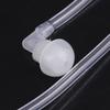 Two Way Radio Headset Acoustic Tube Single Air Conduit Replacement Transparent Coil Air Tube Earplug With Metal Clip