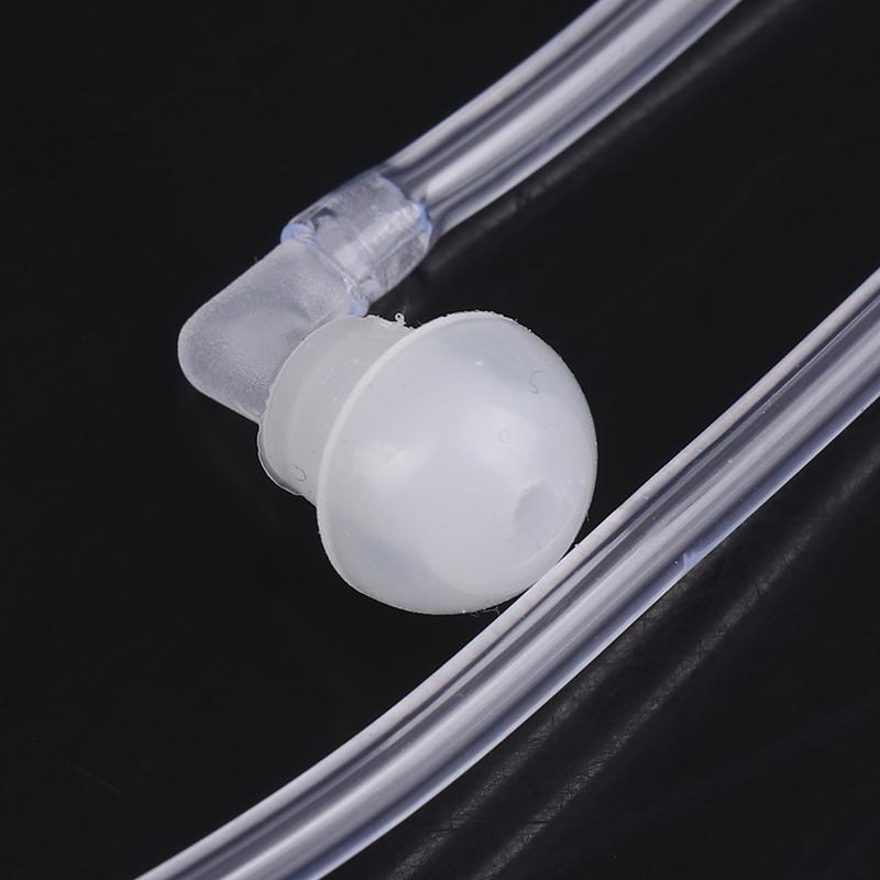 Two Way Radio Headset Acoustic Tube Single Air Conduit Replacement Transparent Coil Air Tube Earplug With Metal Clip