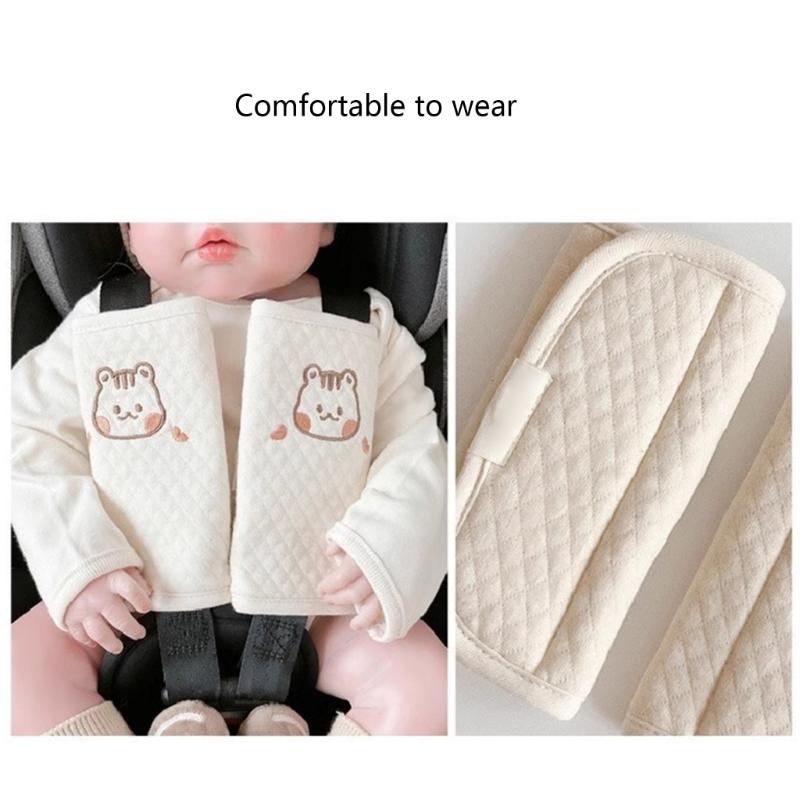 Seatbelt Cover Pads with Animal Pattern Car Safety Belt Strap Cushion Automotive Accessories Shoulder Strap Pad