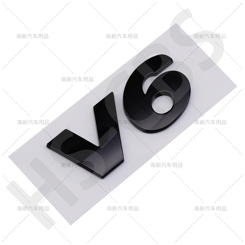 3D ABS V6 V8 Engine Displacement Logo Emblem Stickers for VW Volkswagen Car Styling Rear Trunk Tailgate Badge Decal Accessories