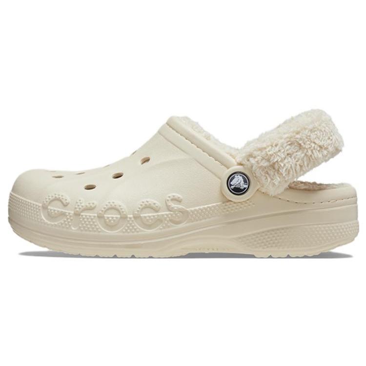 Crocs Baya Lined Fuzz Strap Clogs White Men s 206633-11S EU 37-38