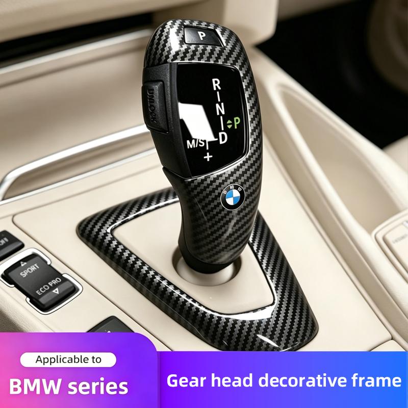 Carbon Fiber ABS Car Gear Shifter Knob Cover For BMW X3 X4 X5 X6 X7 F30 F20 F10 GT F31 F32 F34 F36 Trim Accessories Car Stickers rldf93