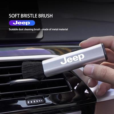 Car Interior Cleaning Brush Extendable Portable Fine Bristle Brush For Grand Cherokee Wrangler JK Gladiator Compass Renegad