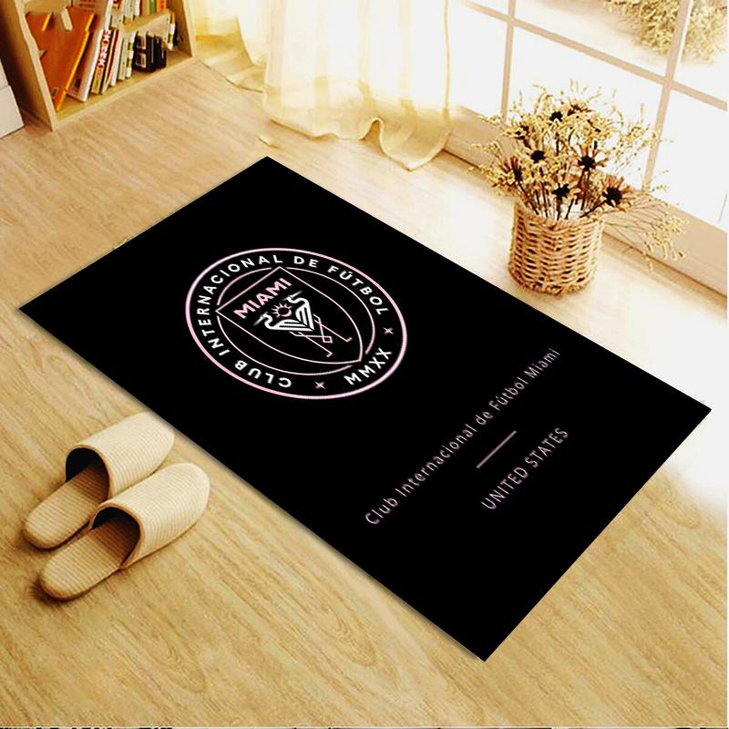 Nouveau Tapis Inter Miami CF 2025 pour Salon Chambre Maison Décoration Canapé, Tapis de Sol Antidérapant pour Jouer avec les Enfants