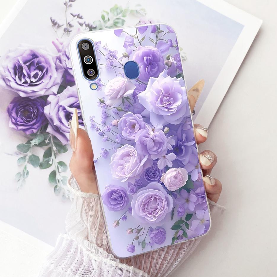 For Samsung Galaxy M10 M20 M30 Case Luxury Butterfly Tree Painted Cover Soft Slim Phone Case For Samsung M10 M20 M30 Fundas Bags