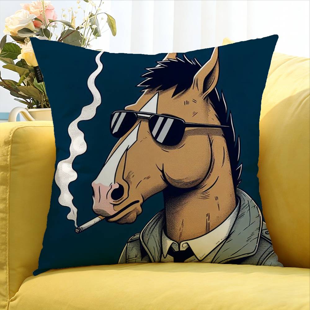 BBoJack HHorseman World Various Sizes Square Pillow Case For Car Home Bedchamber Decor