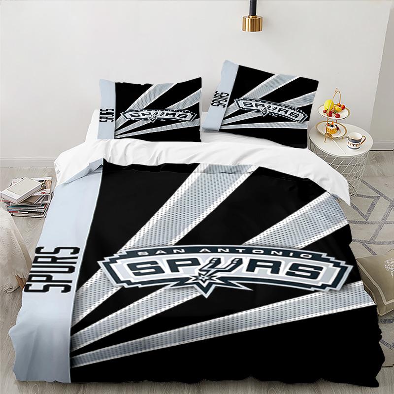 San Antonio Logo Bedding Set 3pcs, High Quality Bedding Set Including 1pc Duvet Cover And 2pcs Pillowcases for Bedroom, Dormitory Gift