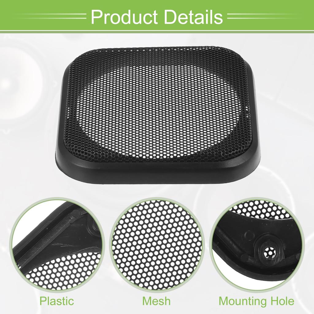 ACROPIX Universal 4" Car Speaker Grille Cover Mesh Square 4" Audio Speaker Subwoofer Guard