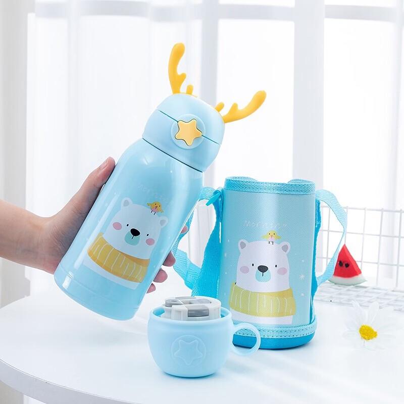 Chuanfeng Kids Insulated Straw Water Bottle