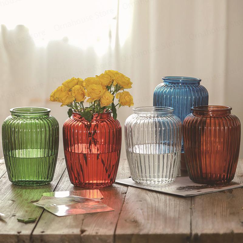 

Creative Colored Glass Vase, Pumpkin Vase, Fresh Flowers, Indoor Tabletop, Dry Flower Decorative Vessel, Nordic Ceramic Vases