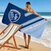 Sporting Kansas City Print Beach Towel, Large Soft Quick Dry Towel for Beach Camping Swimming