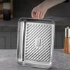 3Pcs Food-Grade Food Storage Tray Stainless Steel Barbecue Pan Kitchen Serving Plate  Picnic