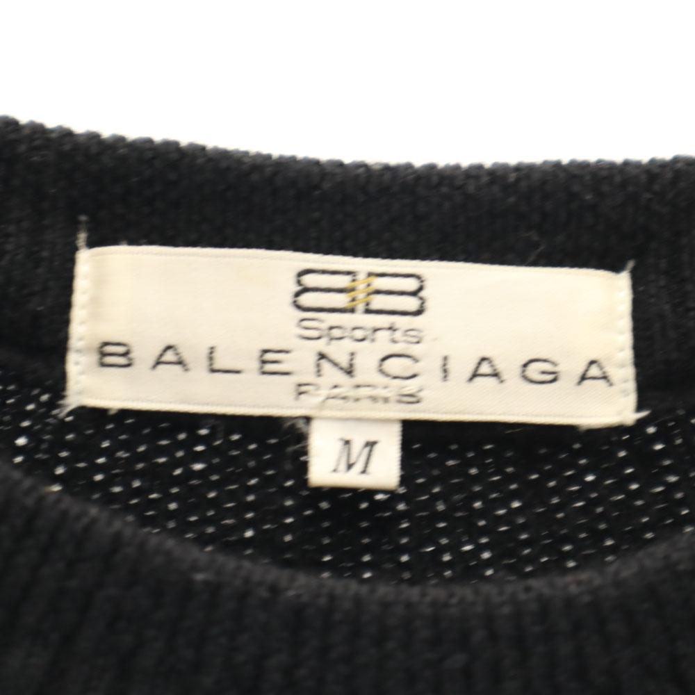 BALENCIAGA SPORT 90s Old Long sleeve sweater M black knit Men's Used