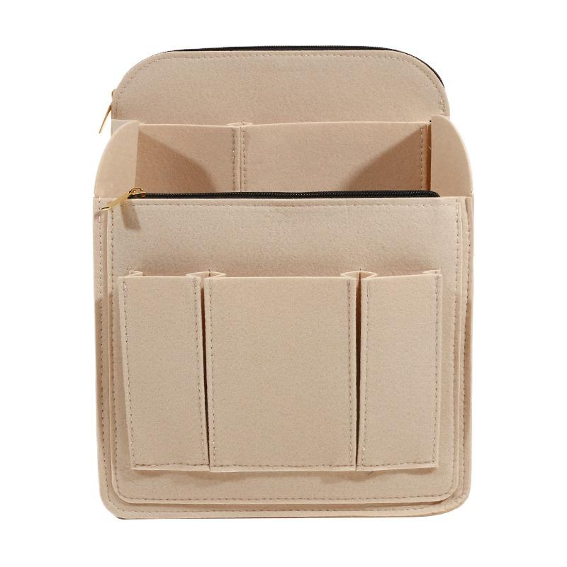 1PC Multi-Pocket Insert Bag Organizer for Backpack Storage Bag Felt Backpack Inner Bag Liner Bag Size S/M 4Colors