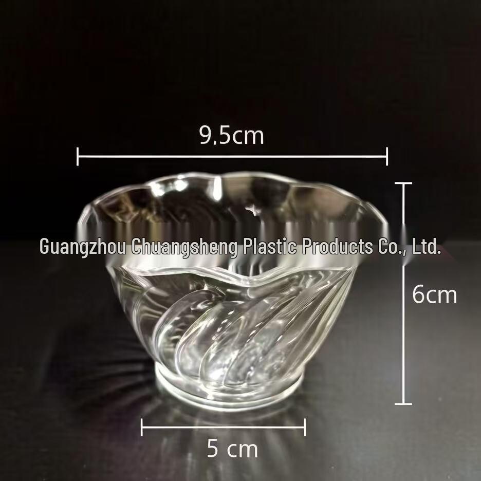 6oz Striped Lace-Shaped Plastic Bowl: Colored Snack, Candy, Fruit, or Small Salad Bowl