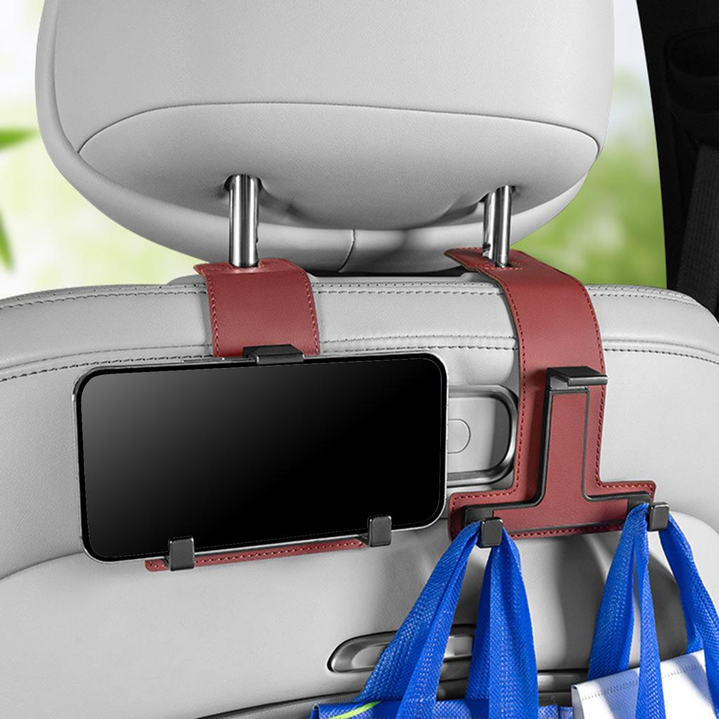 Backseat Hook Car Seat Back Hangers Space Saving Designs Leather & Metal Organizers Upgrades for Purses & Shopping Bags