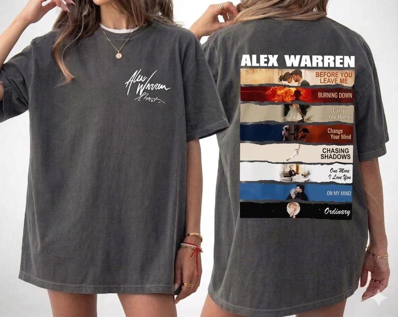 Alex Warren Music 2026 T-Shirt, Vintage Alex Warren Concert Inspired 2 Sided T-Shirt S