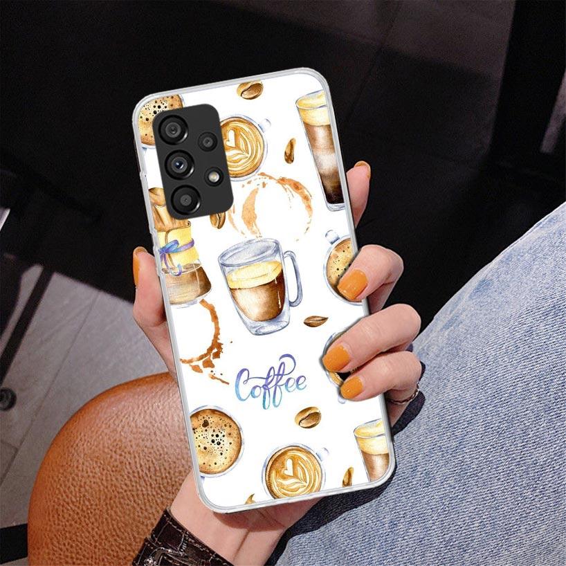 Coffee Wine Cup Phone Case For Samsung Galaxy A17 A16 A15 A14 A13 A57 A56 A55 A54 A53 A37 A36 A35 A34 A33 A26 A25 A24 A23 Galaxy