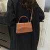 New Women Fashion Sling Shoulder Bags Trend PU Leather Texture Messenger Handbags Solid Leisure Stylish Crossbody Bags for Girls