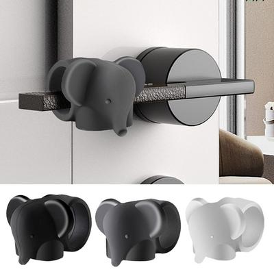 Bonito Tapón de Puerta de Silicona con Elefante, Anti-colisión, Protector de Manija de Puerta, Tope de Puerta, Protectores de Pared, Herrajes para Muebles