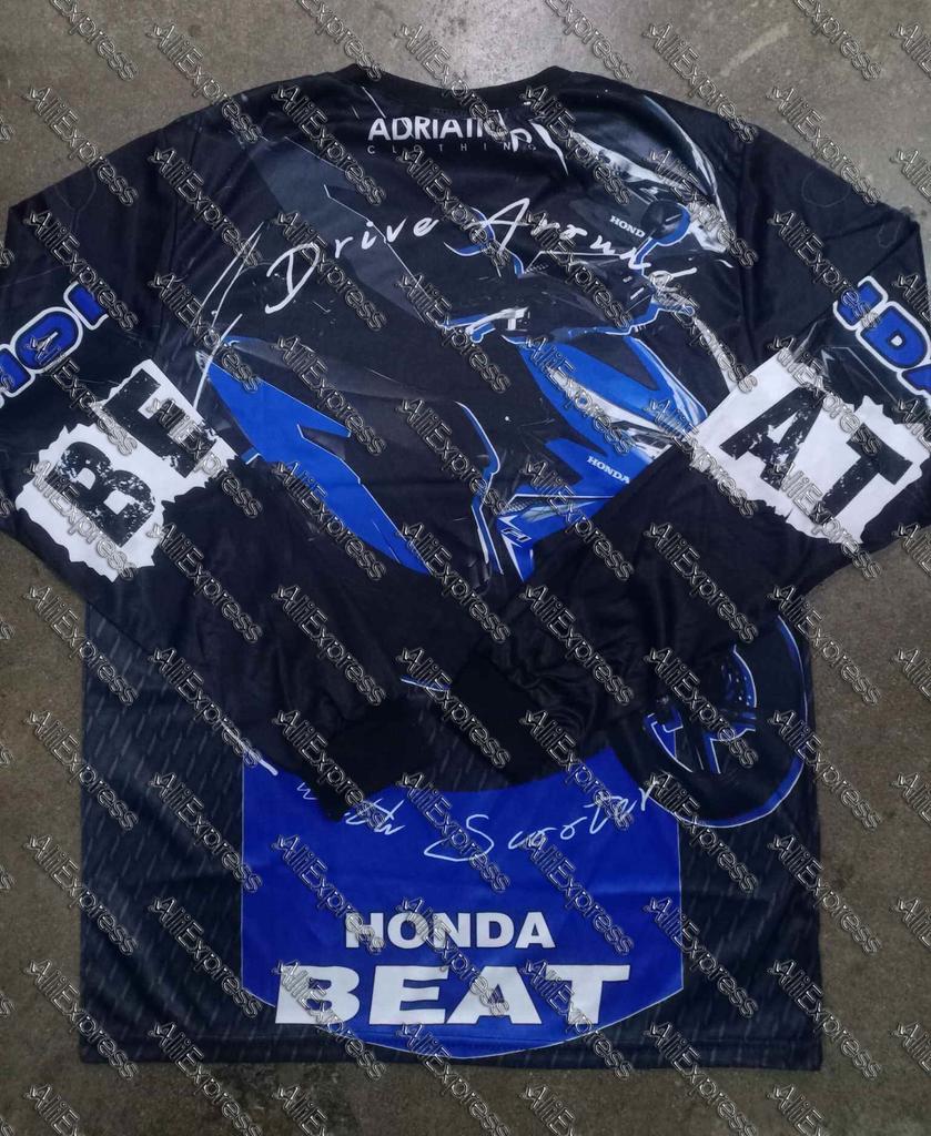Honda Summer Moto Cycling Long Sleeved Tee Breathable Motocross Jersey Honda BEAT LongSlevee MOTORCYCLE JERSEY UNISEX Top Tees RA4