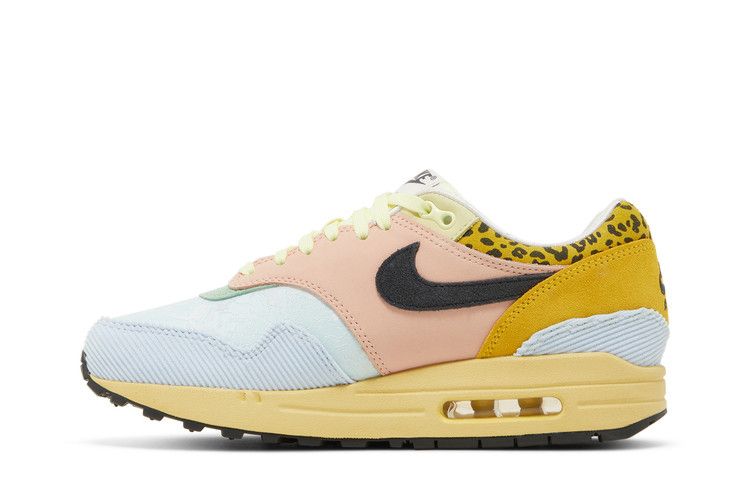 Women's Sneakers Nike Air Max 1 '87 Great Indoors Corduroy (Women's) Pink/Mustard-Sky Blue-Barely Volt