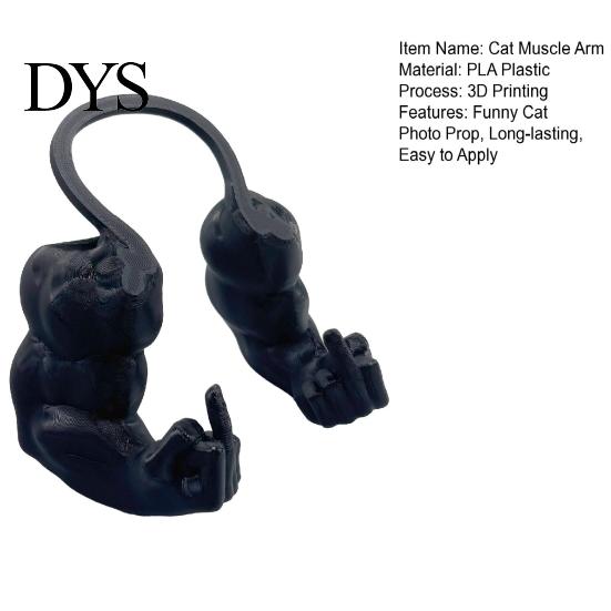 3D Printed Cat Toy Muscle Arm, Funny Photo Prop, Muscular Props Pet Shoulder Attachment for Feline Cosplay Costume Party Accessories Lightweight