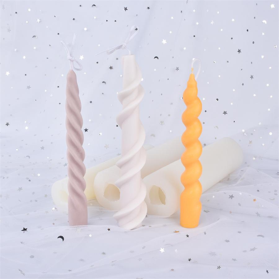 Stampo in Silicone per Candela Cilindrica a Strisce Fatto a Mano per Fare Candele Profumate Stampo in Cera DIY Resina Epossidica Cristallo Artigianato Stampi Decorazione per la Casa