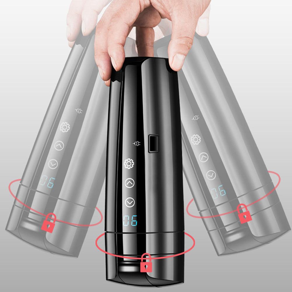 400ML Car Kettle Electric Heating Cup 12V-24V Stainless Steel Car Water Warmer Bottle LCD Display Heat Preservation Coffee Mug