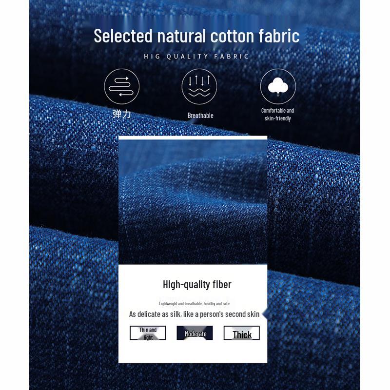 Romon Herren Jeans mit Plüschfutter und geradem Bein WL001R