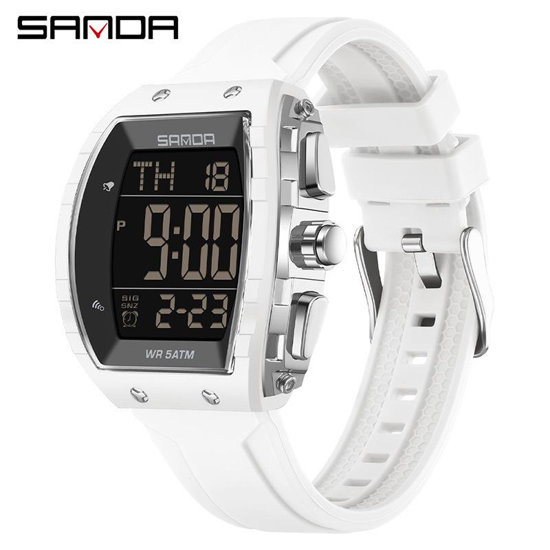 Sanda Waterproof Multifunctional Sports Watch for Students with Alarm