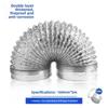 Conduit de ventilation universel en aluminium pour hottes de cuisine et de salle de bain