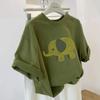 Fashionable Round Neck Short Sleeve Pullover 2025 New Women's Printed Loose Casual Versatile Elegant and Comfortable Top