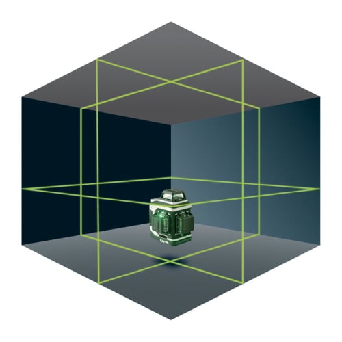 Niigata Seiki SK Green Laser, Full Black, Class 2, 360-Degree Emission, 3.7V Lithium-Ion Battery, GMW-360FL