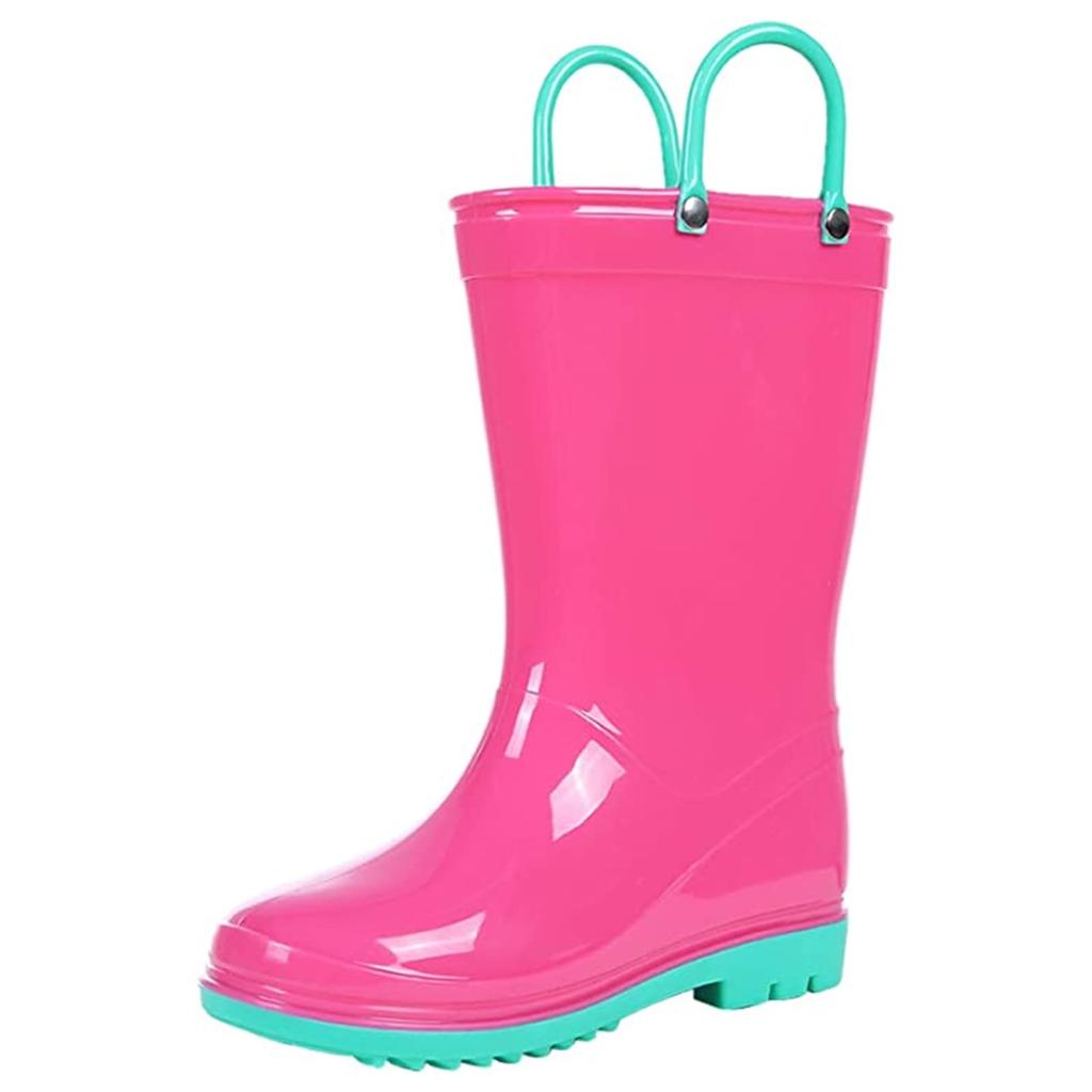 Fashion Litfun New Summer Rain Boots For Girls Boys Rubber Waterproof Platform Children Shoes Soft Sole Outdoor Comfort Rain Kids Boots