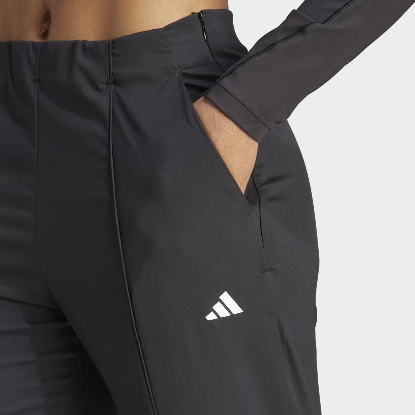 Adidas Aeroready Train Essentials Minimal Branding Woven Pants Women Bottoms Black IJ5923