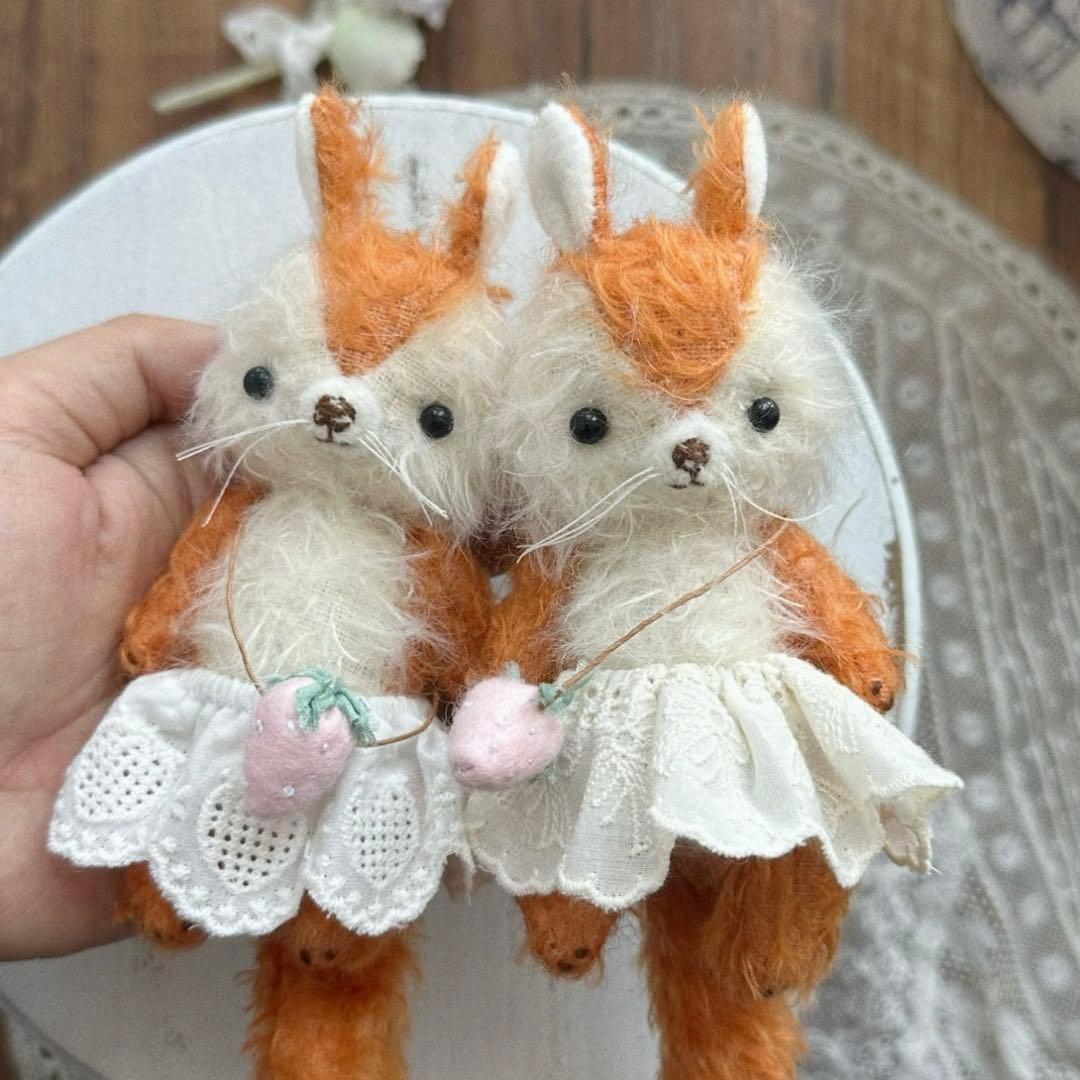 

[Б/У] Мягкая игрушка, ручная работа зарубежного художника, тихая белка, плюшевый мишка