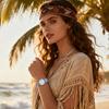 Uhr mit flexiblem Edelstahl, stilvoll, analog, Einheitsgröße, Quarz, Berühmtes Gemälde, Modeaccessoire, Perfektes Geschenk für den Tag, Damenarmband, Stahl,