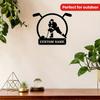Unique Personalized Metal Sign Ice Hockey Silhouette Sports Themed Wall Decor Garden Gift