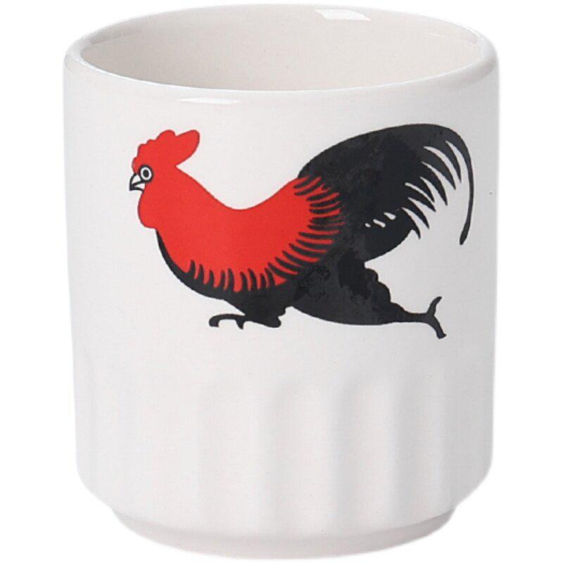 Retro Rooster Ceramic Dish - Vintage Han Dynasty Style for Snacks, Sauces & Seasoning, Ideal for Home, Hotel & Restaurant Use.