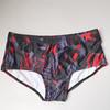 Black Red Phantom Abstract Quick-drying Men's Swimming Boxer