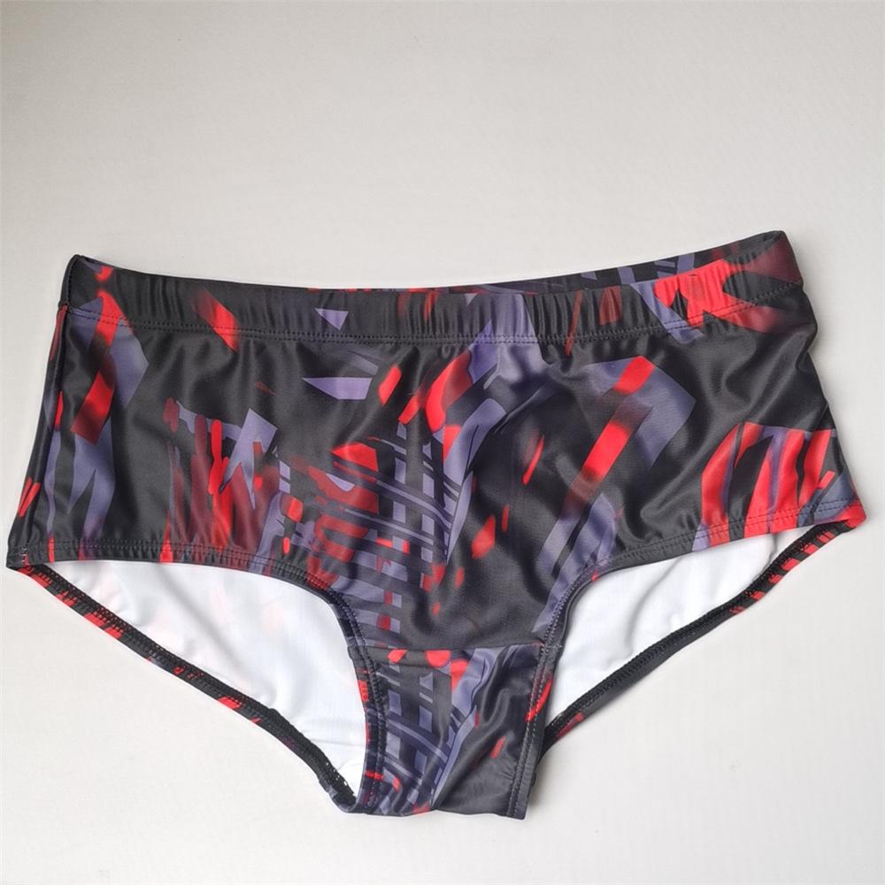Black Red Phantom Abstract Quick-drying Men's Swimming Boxer