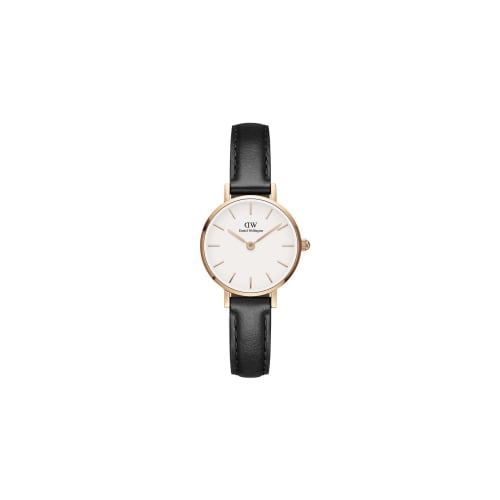 [Official Shop/2-Year Warranty/Authentic Import] Daniel Wellington DW Women's Petite Sheffield Black 28mm Watch, Stylish, Popular, Cute, Leather, Blac