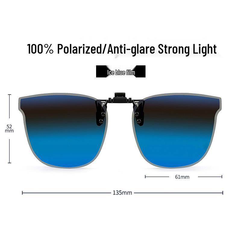 Occhiali da Sole Polarizzati Clip-On Ribaltabili da Uomo - Protezione UV per la Guida Giorno/Notte
