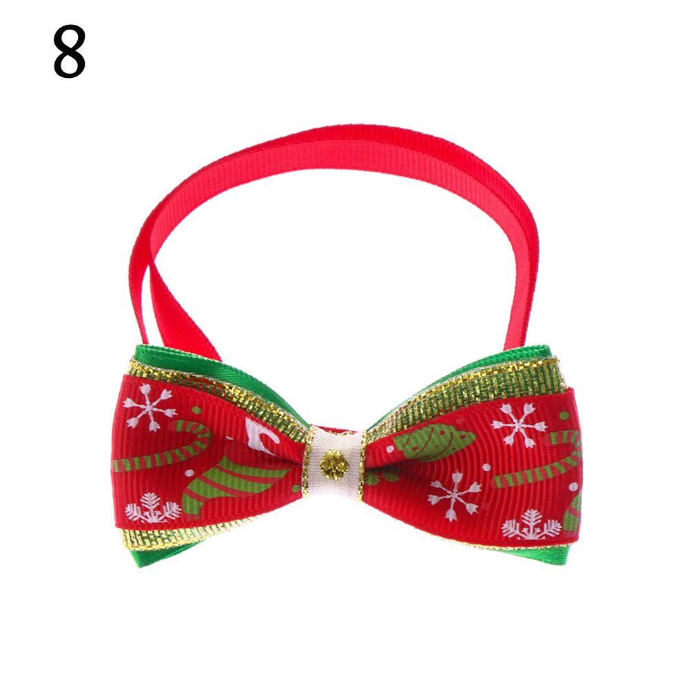 Cute Xmas Grooming Bowknot Collar Dog Bow Tie Cat Choker Pet Christmas Necktie