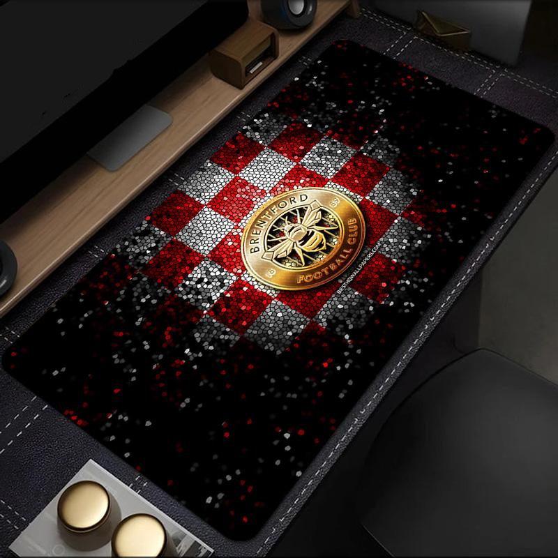 Brent-ford Football Club Crest Mouse Pad, Rubber Base, Mouse Pad for Gamers and Office Use, Gaming Desk , Easy To Clean Mat Christmas Fan Gifts