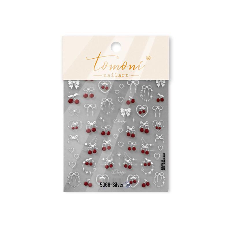 Tomoni Strawberry & Cherry Jelly Nail Stickers - Handmade DIY Fruit Jewelry Accessories